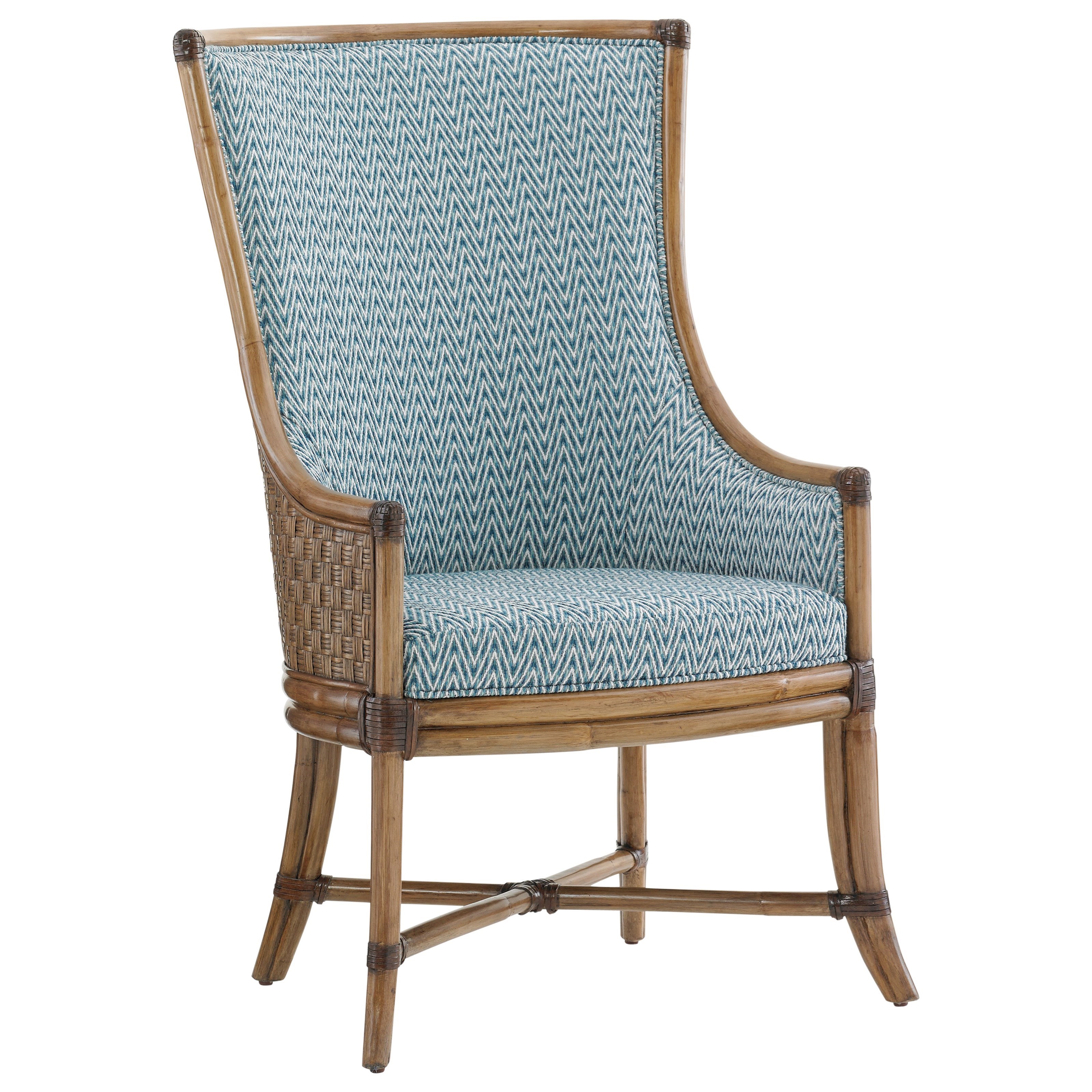 Tommy Bahama Home Twin Palms Balfour Woven Rattan Host Chair in